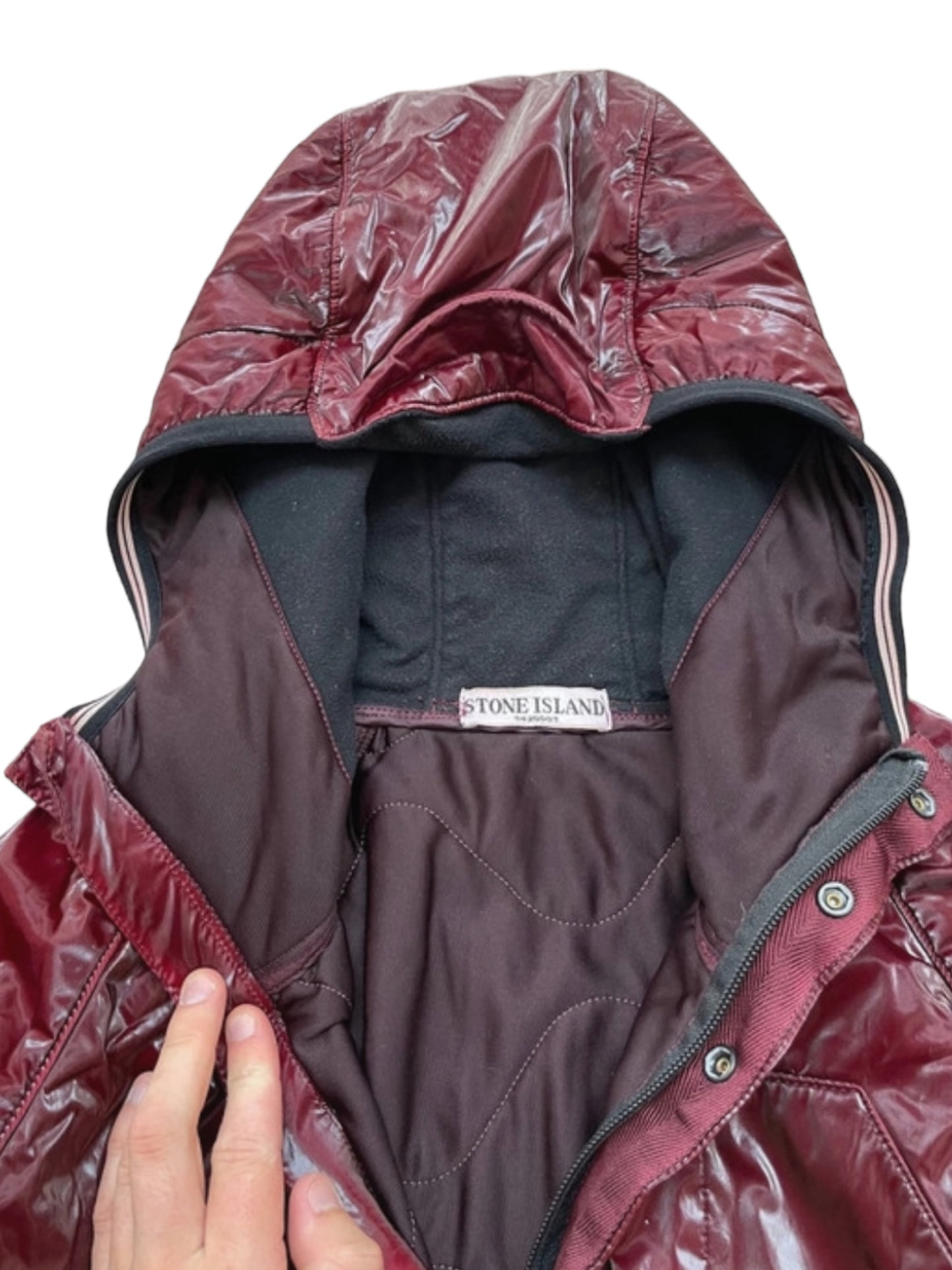 Stone Island Garment Dyed Toffee Wrapper Hooded Jacket - XL